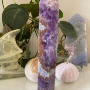Amethyst Agate Banded Tower